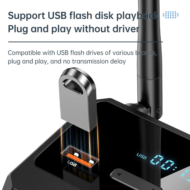 NEW Bluetooth 5.3 Audio Receiver USB U-Disk Play 3.5MM AUX Jack RCA Optical Fiber Wireless Adapter For Car Kit Speaker Amplifier