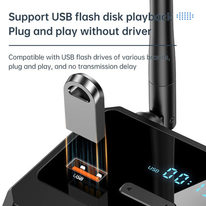 NEW Bluetooth 5.3 Audio Receiver USB U-Disk Play 3.5MM AUX Jack RCA Optical Fiber Wireless Adapter For Car Kit Speaker Amplifier