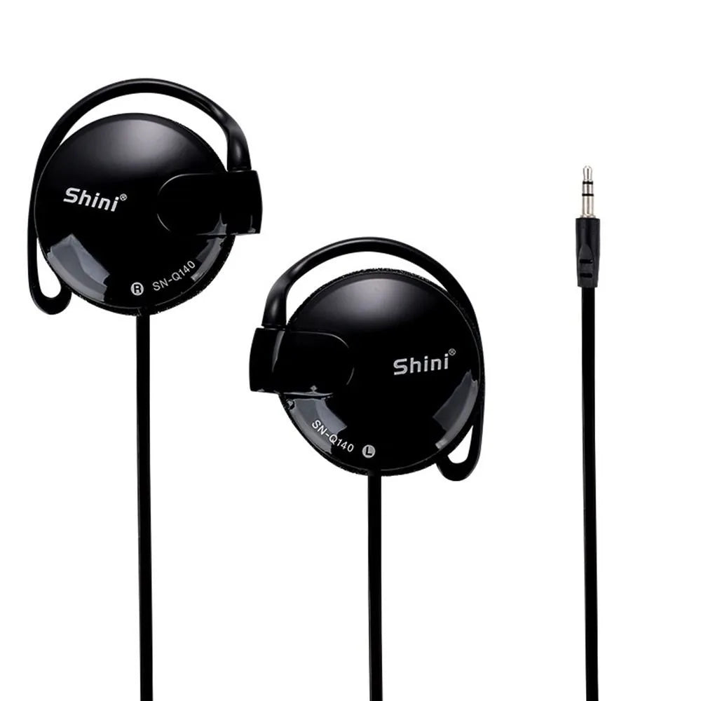3.5mm Wired Bass Headphones Ear Hook Headset Sports Music Game Wired Earpiece For Mp3 Computer Mobile Telephone
