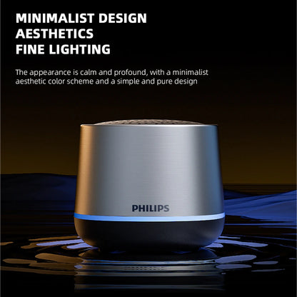 Philips TAS1009 Portable Desktop Wireless Speaker BT5.3 Powerful Sound 1200MAh Battery Life RGB Subwoofer for Outdoors Camping