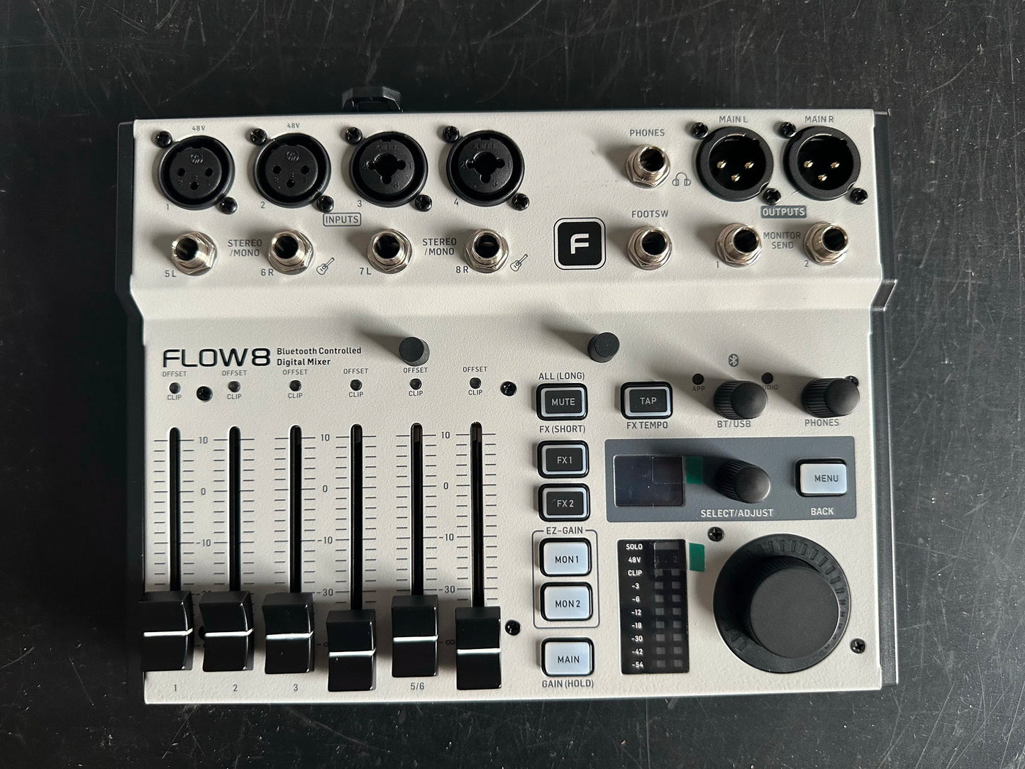BEHRNER FLOW8 8-Input Digital Mixer with Bluetooth Mixer Audio Processor And App Control 2 FX Processors And USB/Audio