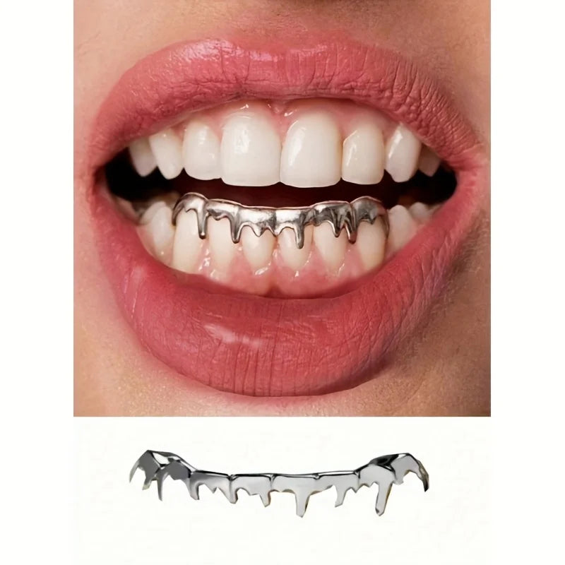 Fashionable Hip-Hop Dental Accessories, Niche Design, Teardrop Dental Ornaments, Hip-Hop Rap Braces, Teardrop Dental Ornaments
