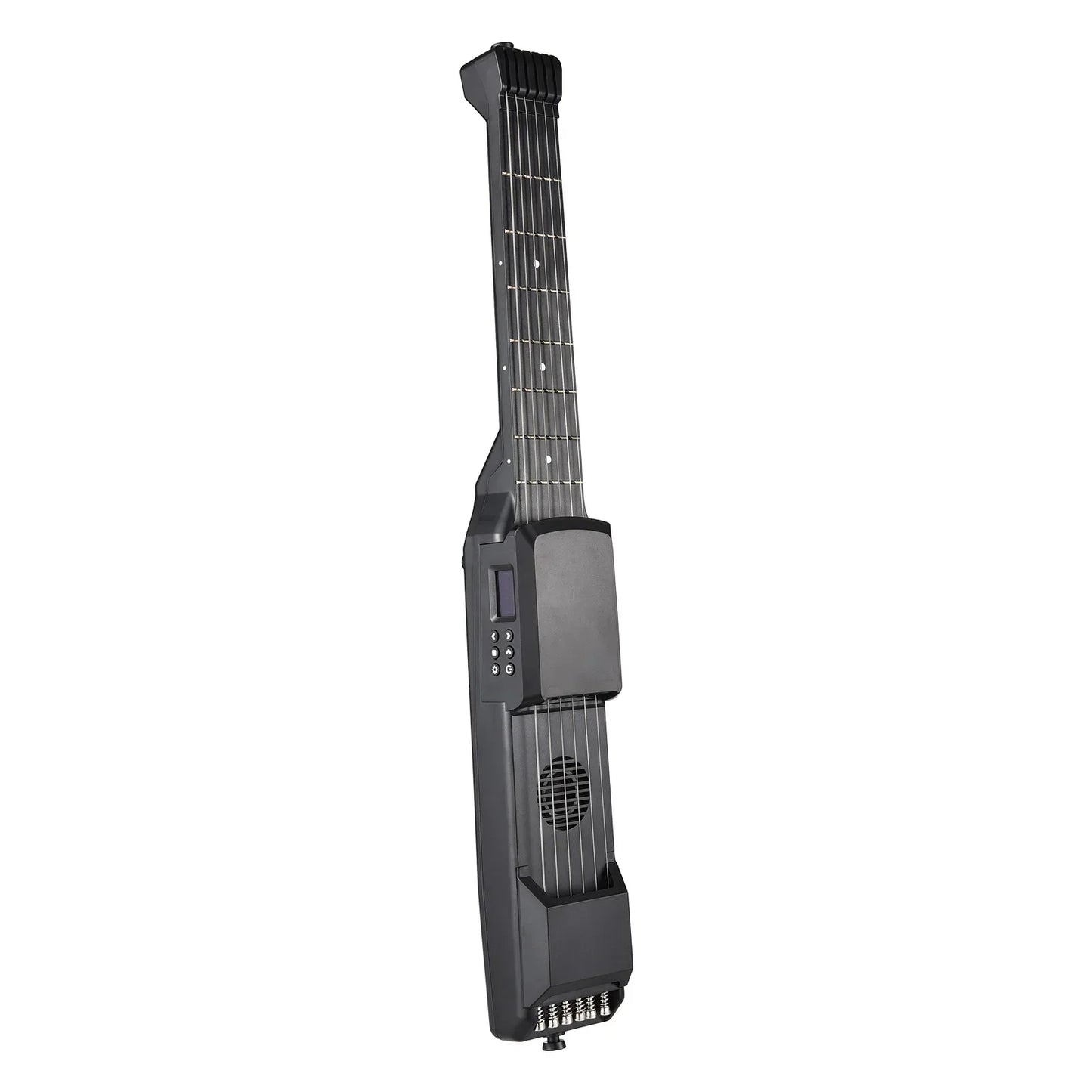 Black frets smart electric guitar with sleek modern design featuring tuner metronome function for silent practice
