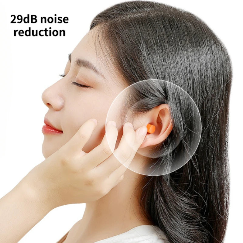 30/60/100PCS Noise Cancelling Ear Plugs Reusable Noise Reduction Protection Sound Insulation Ear Plugs for Sleep Study Work