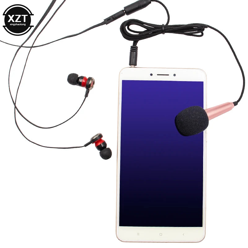 Newest Mini Jack 3.5mm Studio Lavalier Professional Microphone Handheld Mic for Computer for iPhone ipad karaoke