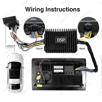 Car Radio Amplifier for Android Radio DSP Non destructive Modification Speaker Enhance Sound Car Audio Processor 4 Channel
