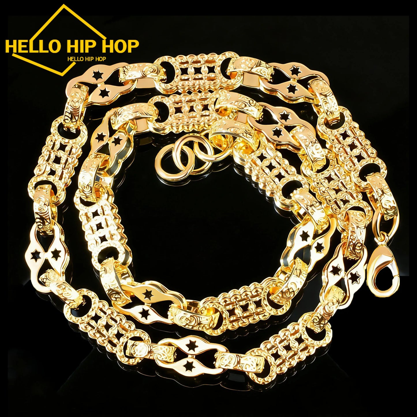 Men's Hip Hop Necklace Chain Gold Silver Color 10mm 18K Plated Copper Cuban Link Fashion Punk Jewelry For Gift