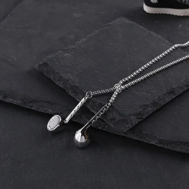 Hip Hop Earphone Punk 2025 Fashion Pendant Necklace for Women Man Unisex Metal Headphone Chokers Necklaces High Street Jewelry