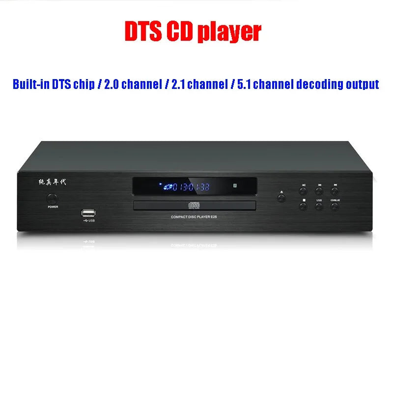 Audiophile HIFI CD Player Bluetooth 5.0 USB Lossless Music Player Balanced Digital Optical Coaxial Output DTS Music Turntable