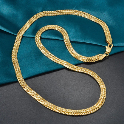 Hip Hop Chain Neck Choker Jewelry for Men Boy 18k Gold Plated Minimalist Long Necklace Italian Man Birthday Party Gift Wholesale