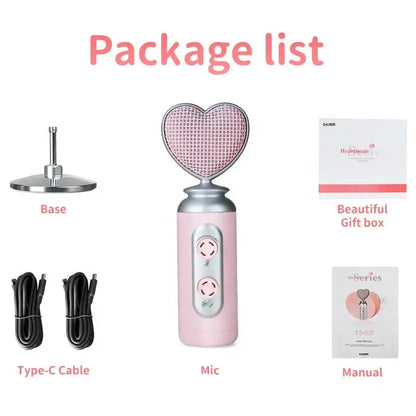 Professional USB Noise Reduction Pink Condenser Microphone For Mobile Phone