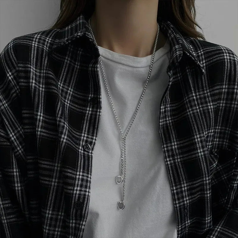Hip Hop Earphone Punk 2025 Fashion Pendant Necklace for Women Man Unisex Metal Headphone Chokers Necklaces High Street Jewelry