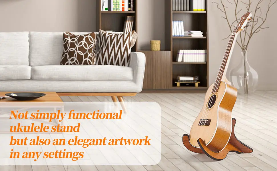 Wooden Ukelele Stand Holder Musical Instrument Stand Concert Portable Wood Stand For Small Guitar Violin Banjo