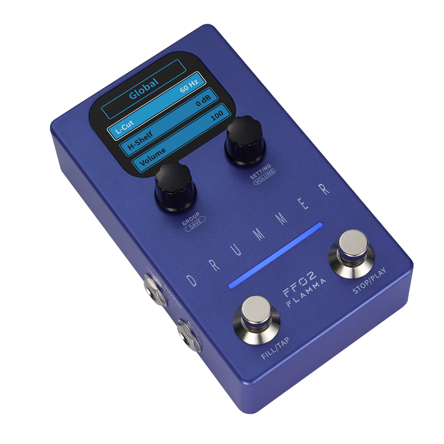 Flamma FF02 Daul Footswitch Drum Machine Guitar Effect Pedal 11 Drum Grooves 6 Preset Saving Slots Tap Tempo Function