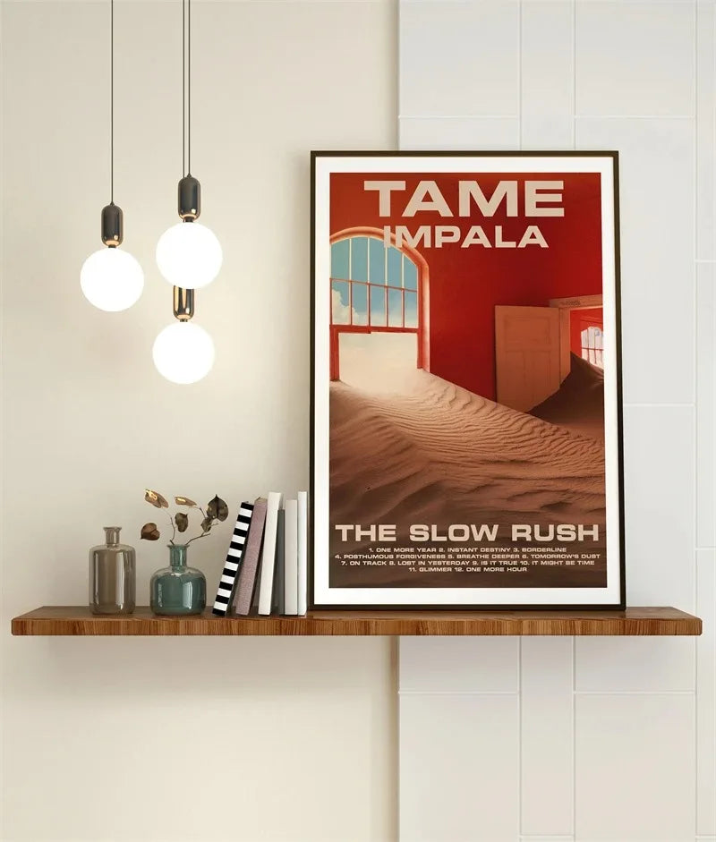 Pop Rock Singer Tame Impala Poster Aesthetic Rapper Music Album Currents Home Decoration Canvas Print Wall Art Room Decor