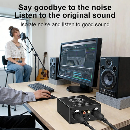 2-Channel XLR Audio Isolator Noise Reduction Filter Eliminates Current Noise 6.5 XLR Mixer Audio Isolators Dual-Channel 6.5 XLR