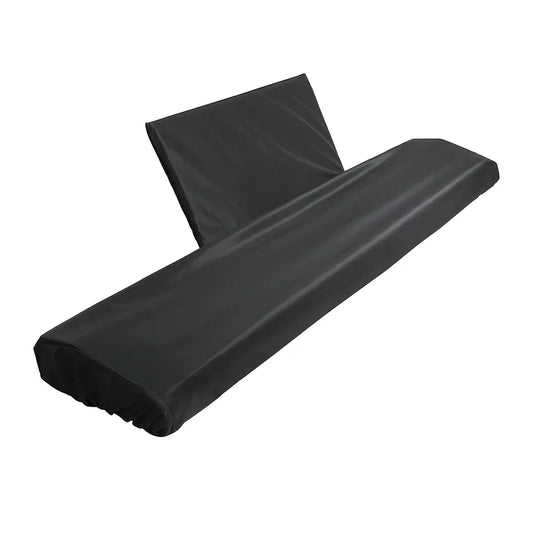 Black padded 88-key piano keyboard dust cover with music stand cover washable and dustproof with shrinkable drawstring