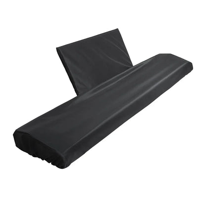 Black padded 88-key piano keyboard dust cover with music stand cover dustproof washable with shrinkable drawstring