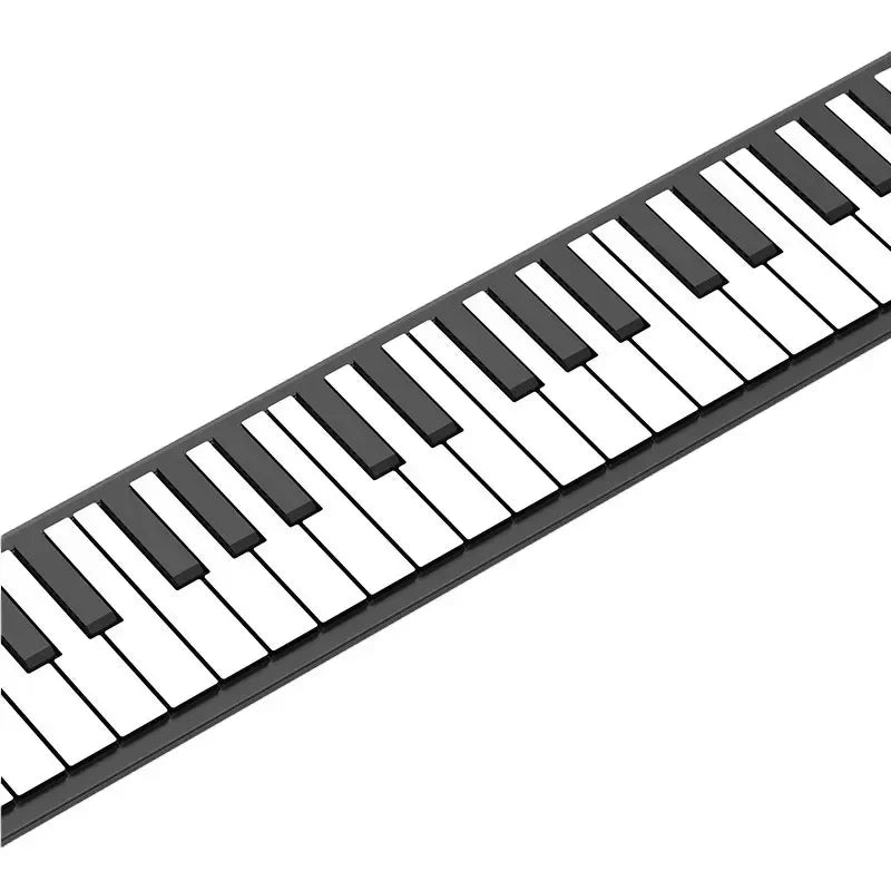 Black and white keys electronic piano with sleek modern design portable abs soft silicone keyboard digital roll up piano