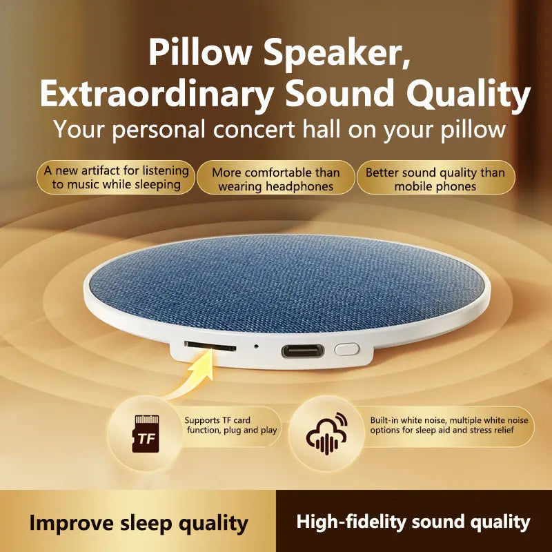 Lenovo Pillow Side Sleep Aid Speaker Ultrasonic Sleep Aid Speaker High Dynamic Sound Quality Butterfly Bluetooth Speaker Home