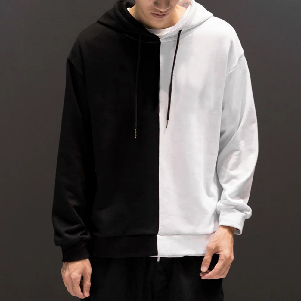 Harajuku Sweatshirt Men Fashion Clothing Streetwear Hip Hop Patchwork Sweatshirts Casual Clothes For Men 2023 Brand New y2k tops
