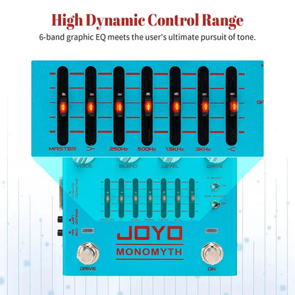 JOYO R-26 Monomyth Bass Preamp Electric Effect Pedal 6-band Graphic EQ Control Real Amplifier Tone Simulation Bass Pedal