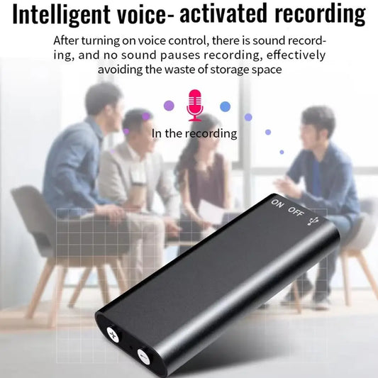 Black rectangular 8gb recorder digital recording mp3 eavesdrop with bluetooth and microphone for player wiretap clear use