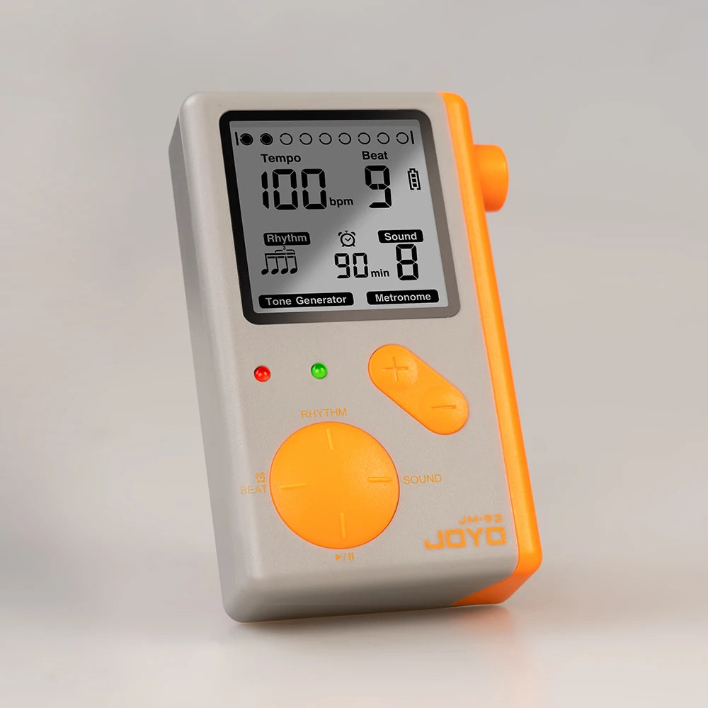JOYO JM-92 Digital Metronome 9 Rhythms 8 Sounds LED Screen Guitar Bass Electronic Metronome with Countdown Function