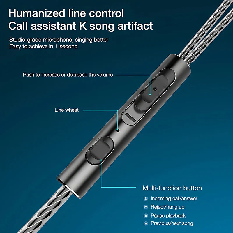 Black cylindrical inline control module with textured matte finish and buttons for wired headphones music surround hifi heavy
