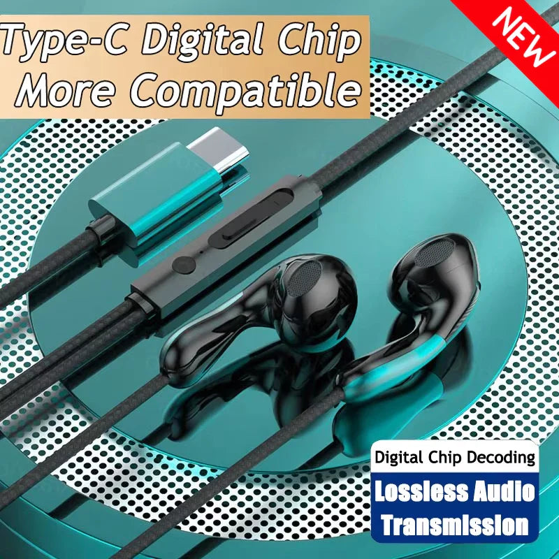 Black in-ear 9dhifi heavy bass digital chip headsets with teal accents for bass stereo sport use and lossless audio