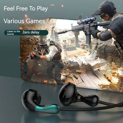 Black and teal wireless 9dhifi heavy bass sport music wired digital chip headsets with ergonomic design