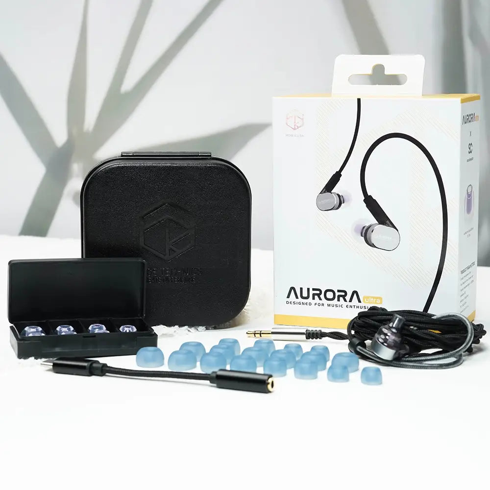 ROSESELSA Aurora Ultra 1DD + 1 Planar Dual-driver Hybrid In-Ear Earphones HiFi Music Gaming Earbuds with 3.5mm to Type C DAC