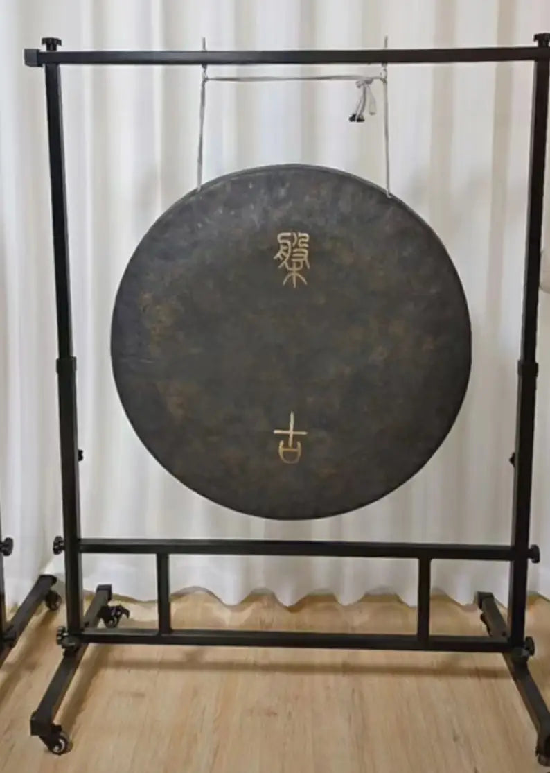 Square Steel Stand with wheels for 45-90cm Gong Adjustable Height Percussion Musical Instrument Accessories