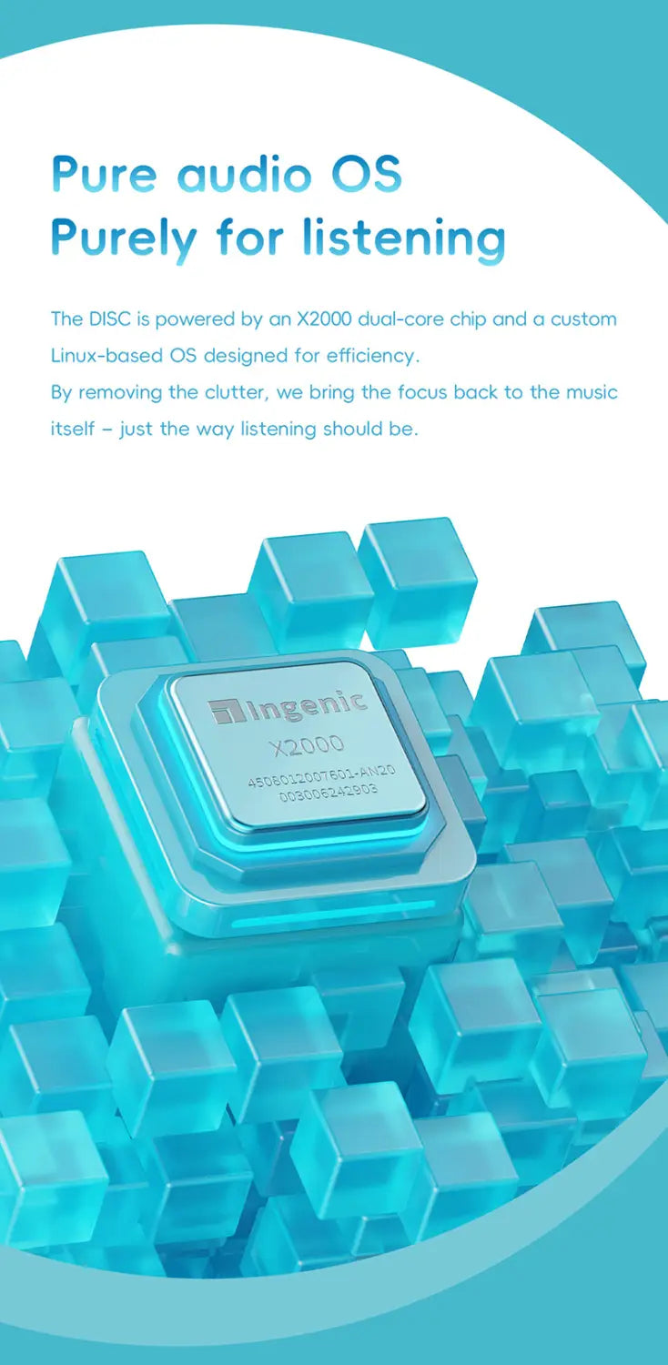 FIIO DISC Portable HiFi Music Player Dual DAC Player with 3.5mm & 4.4mm Outputs Bluetooth 5.4 LDAC Round Touchscreen
