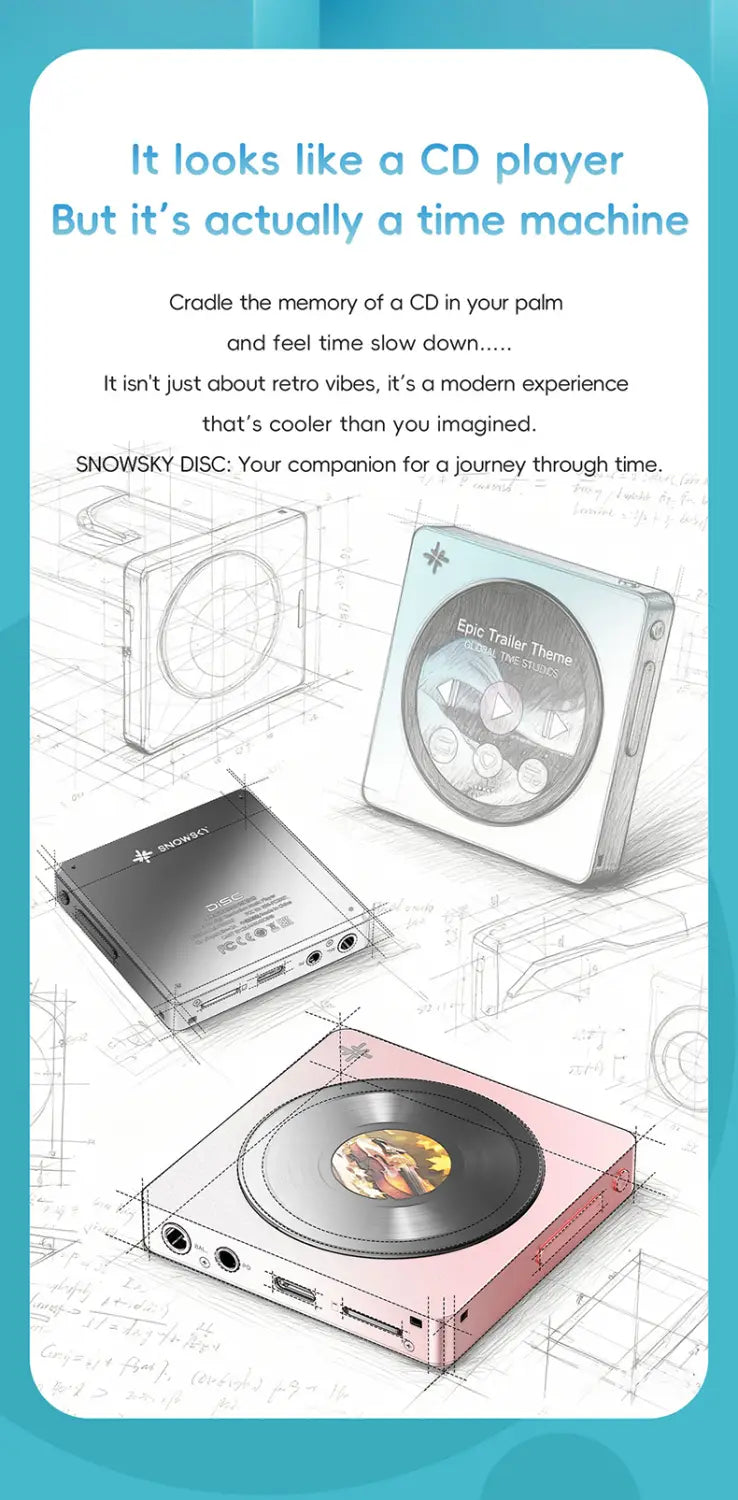 FIIO DISC Portable HiFi Music Player Dual DAC Player with 3.5mm & 4.4mm Outputs Bluetooth 5.4 LDAC Round Touchscreen