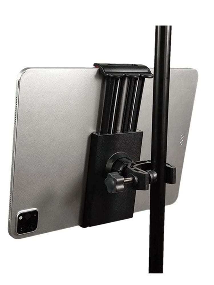 Universal Microphone Stand Phone and Tablet Holder Adjustable 360° ° Rotating Stand for Instrument Performance and Live Streaming.