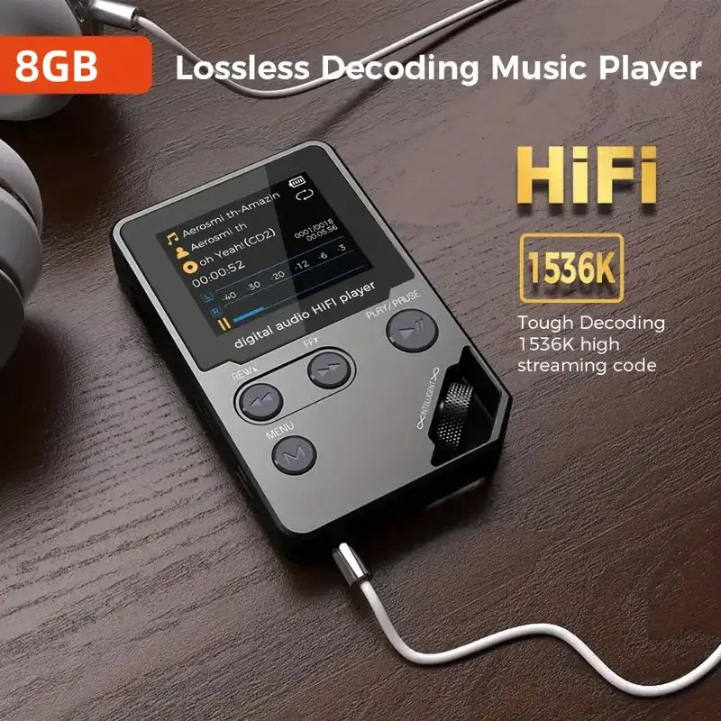 C5 8GB Lossless Bluetooth MP3 Music Player Zinc Alloy Body,Rotary Controls,Wireless Connection,FM Radio,Voice Recorder