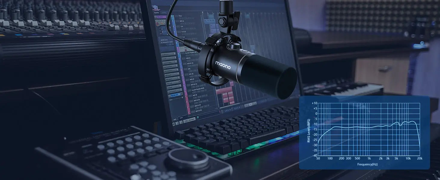 maono PD200X XLR\USB Dynamic Microphone for Gaming Recording Streaming Youtube Metal Mic with Software Tap-to-Mute Gain Knob