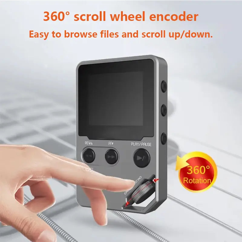 C5 8GB Lossless Bluetooth MP3 Music Player Zinc Alloy Body,Rotary Controls,Wireless Connection,FM Radio,Voice Recorder