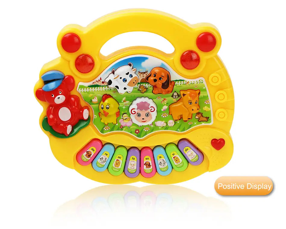 Baby Musical Toy with Animal Sound Kids Piano Keyboard Electric Flashing Music Instrument Early Educational Toys for Children