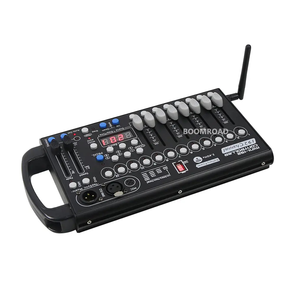 2.4G Wireless 192 Controller Battery Powered DJ Equipment DMX 512 Console For LED Par Moving Head Spotlights Music Light