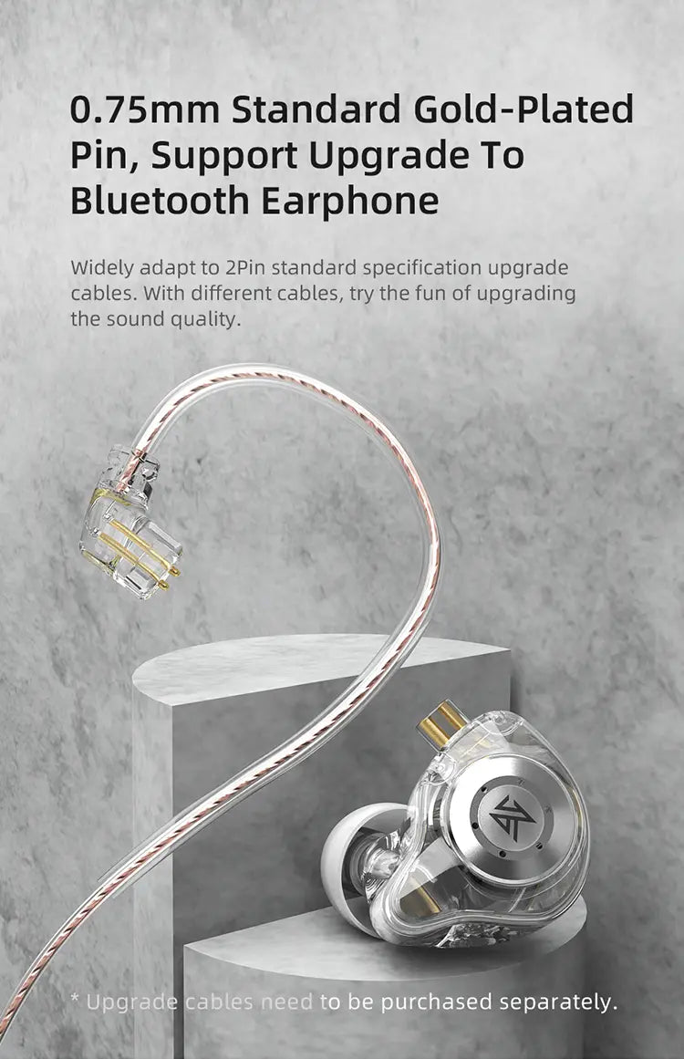 KZ EDX PRO In Ear Earphones Dynamic Earphones HIFI Music Sport Earbuds Sport Noise Cancelling Headset KZ EDX PRO DQ6 ZS10PRO MT1