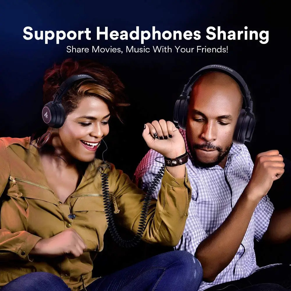 maono MH601 Professional Studio Monitor Headphones with Detachable Plug & Cable and 50mm Driver for DJ,Studio,Sound Card