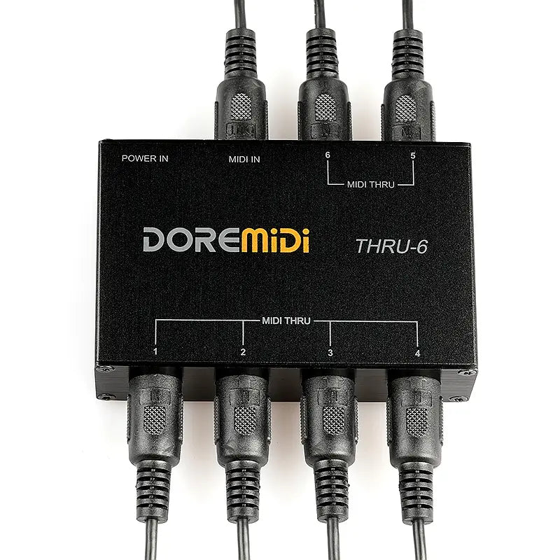 DOREMiDi MIDI THRU 6 Thru Box Controller 1 Input 6 Output Standard MIDI Five-pin Interface