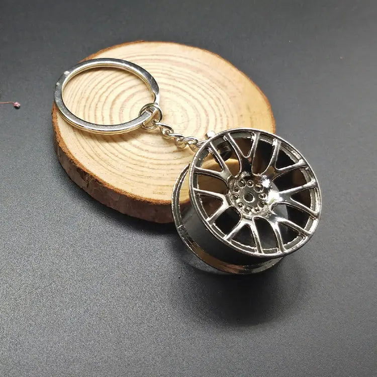 New 3D Miniature Car Metal Wheel Rim Keychain Car Key Ring Wheel Hub Key Chain Best Party Gift Jewelry