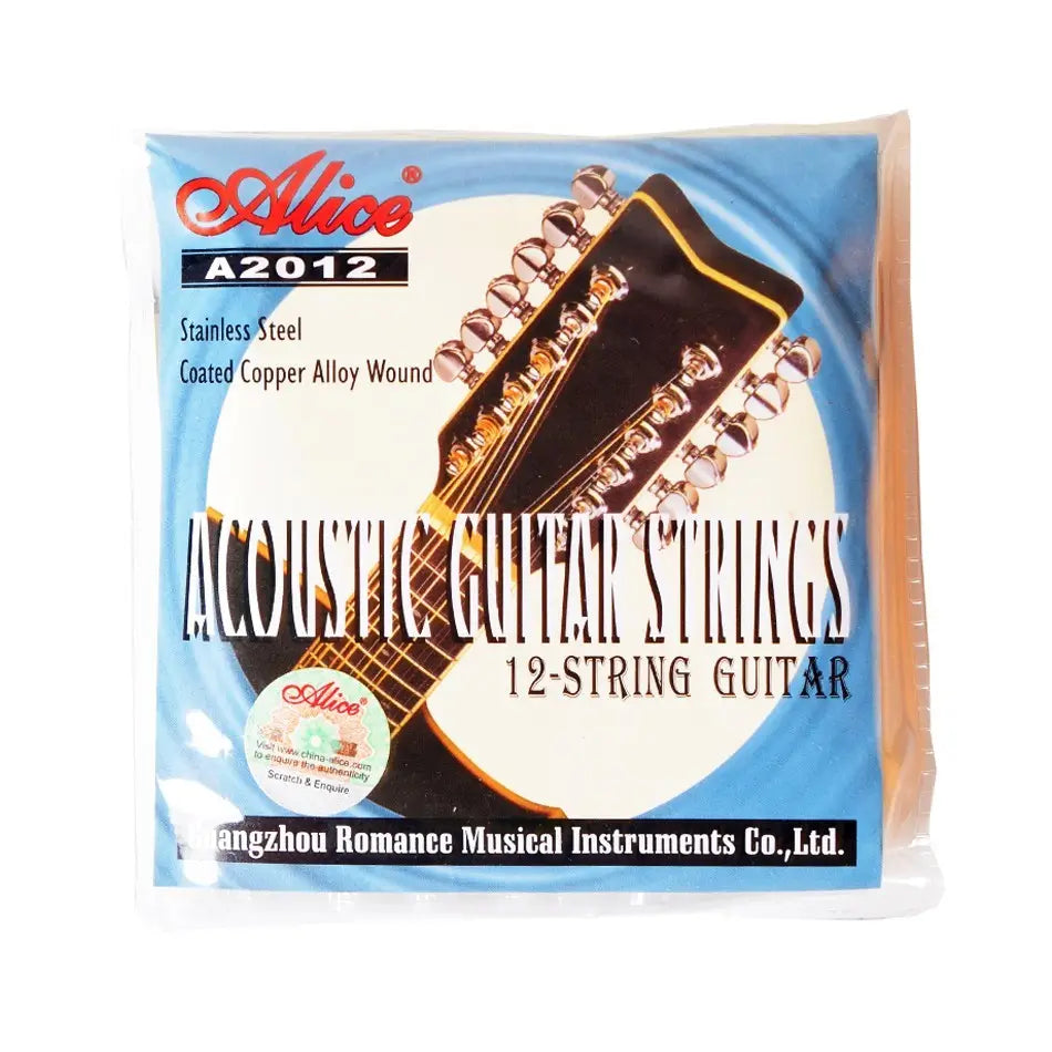 Alice A2012 12 Strings Acoustic Guitar Strings 010-026 Musical Instrument Guitar Parts Accessories 12 Guitarrra Strings 1 Set