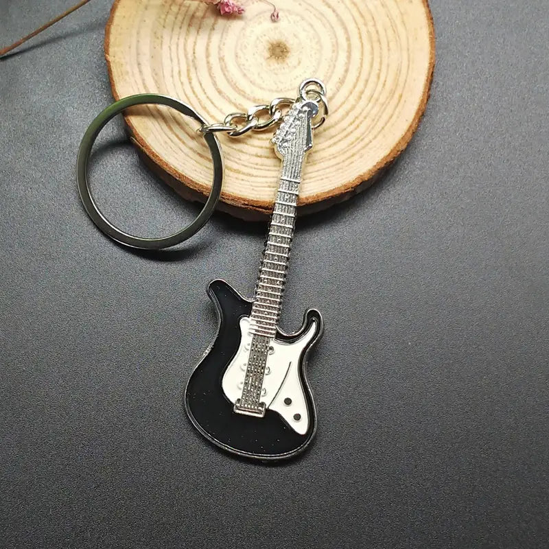 New Design Classic Guitar Keychain Car Key Chain Key Ring Musical Instruments pendant For Man Women Gift wholesale 17079