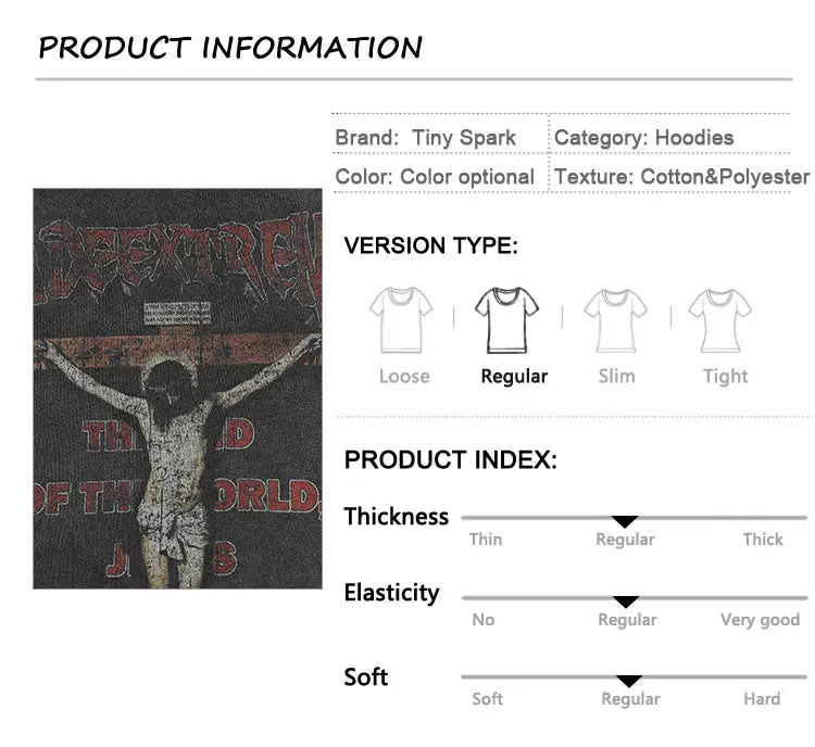 Hip Hop Men Sweatshirt Hoodie Streetwear Jesus Letter Print Washed Pullover 2026 Autumn 100 Cotton Hooded Sweatshirt Faded Black