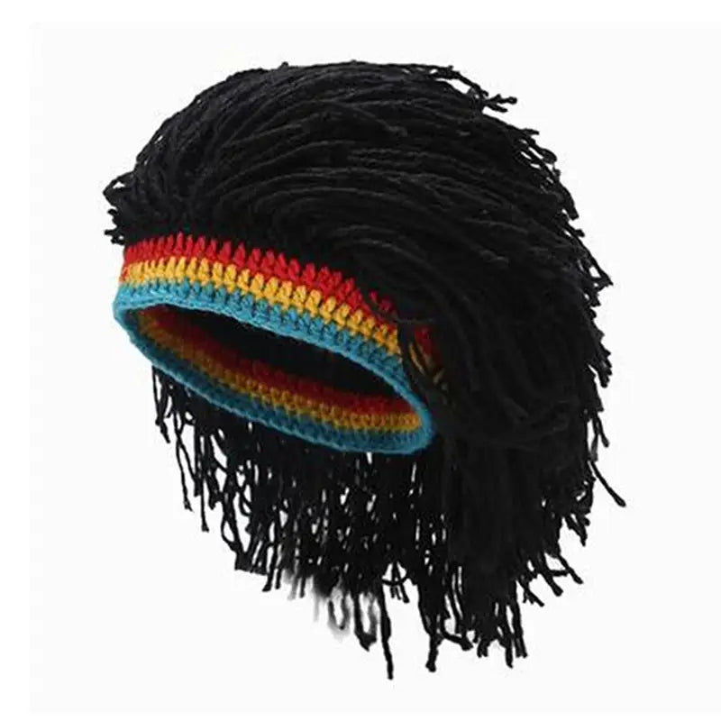 Rasta Wig Beanie Men’s Caps Hip Hop Cap Handmade Crochet Winter Warm Hat Gorro Halloween Xmas Birthday Gifts Funny Party Wig