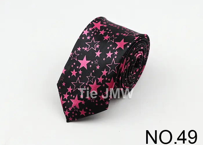Classic Fashion Men’s Skinny Tie Colorful Musical Notes Printed Piano Guitar Polyester 5cm Width Necktie Party Gift Accessory